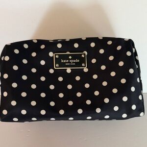 Kate Spade Black and White Polka Dot Cosmetic Bag